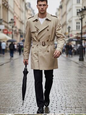 Burberry Mens Beige Trench Coat Very authentic, from Burberry boutique in Vienna